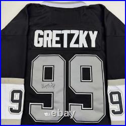 Autographed/Signed Wayne Gretzky Los Angeles Kings Black Jersey Fanatics COA