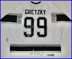 Autographed Uda Wayne Gretzky Los Angeles Kings Replica CCM Jersey