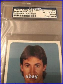 Autographed Wayne Gretzky 1985 Red Rooster Card Vintage Signature PSA Signed