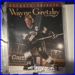 Beckett Tribute Vintage Hockey Magazine Wayne Gretzky Autographed Kings Oilers