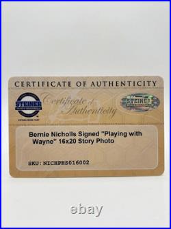 Bernie Nicholls Signed 16x20 Story Wayne Gretzky Steiner COA La Kings Rare NHL Bernie Nicholls Signed 16x20 Story Wayne Gretzky Steiner COA La Kings Rare NHL