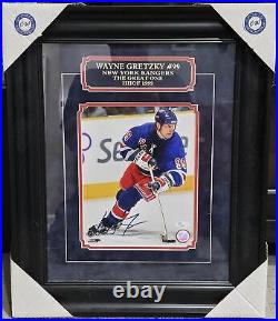 CUSTOM FRAMED AND AUTOGRAPHED WAYNE GRETZKY PHOTO New York Rangers #99