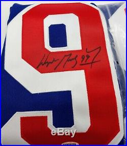 Cheap! Wayne Gretzky Signed UDA Upper Deck New York Rangers Blue CCM jersey