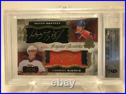 Connor Mcdavid & Wayne Gretzky 2015-16 The Cup Scripted Swatches Dual Auto Bgs