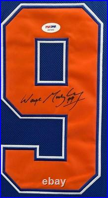 Edmonton Oilers Wayne Gretzky Signed Autographed Jersey Framed PSA