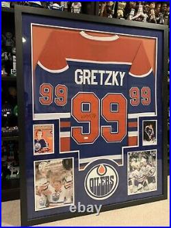 Framed Edmonton Oilers Wayne Gretzky Autographed Signed CCM Jersey Jsa Letter
