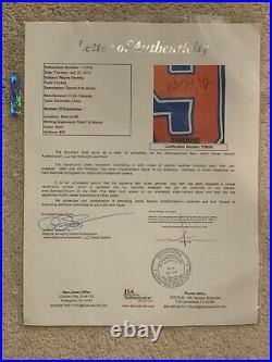 Framed Edmonton Oilers Wayne Gretzky Autographed Signed CCM Jersey Jsa Letter