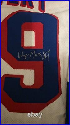 Framed Signed Wayne Gretzky Rangers Starter Jersey With COA