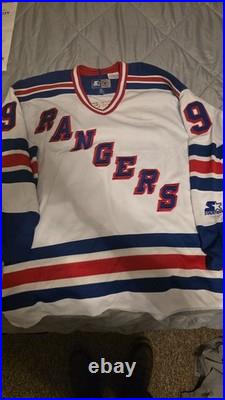 Framed Signed Wayne Gretzky Rangers Starter Jersey With COA
