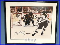 Framed Wayne Gretzky Auto Signed 16x20 Photo LA Kings 802 Goal UDA Holo COA