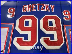 Framed Wayne Gretzky Autographed New York Rangers NHL Jersey PAAS Authentic