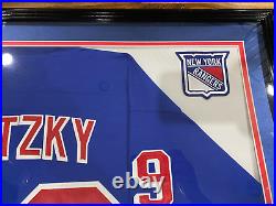 Framed Wayne Gretzky Autographed New York Rangers NHL Jersey PAAS Authentic