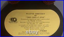 Gartlan Wayne Gretzky The Great One L/e Autographed Figurine Original Box & Coa