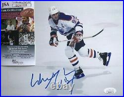 Hof Legend Wayne Gretzky SIGNED Edmonton OIlers JSA Certified 8x10 PHOTOGRAPH