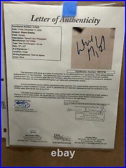 JSA Wayne Gretzky Signed 16x20 Photo Framed withFull Letter