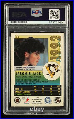 Jaromir Jagr NHL Greatest 100 1991-92 OPC Premier Signed Autographed Card PSA