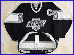 Jsa #99 Wayne Gretzky Signed NHL Game Jersey CCM Los Angeles Kings Fight Strap