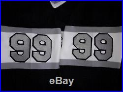 Jsa #99 Wayne Gretzky Signed NHL Game Jersey CCM Los Angeles Kings Fight Strap