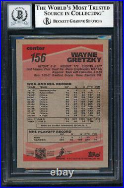 Kings Wayne Gretzky Authentic Signed 1989 Topps #156 Card Auto 10! BAS Slabbed