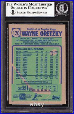 Kings Wayne Gretzky Authentic Signed 1990 Topps #120 Card BAS Slabbed