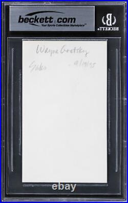 Kings Wayne Gretzky Authentic Signed 3x5 Index Card Autographed BAS Slabbed 1