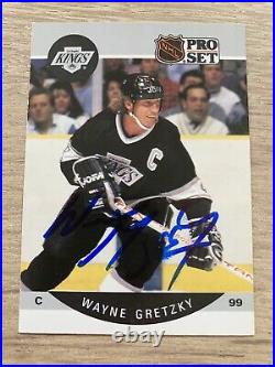Kings Wayne Gretzky Signed 1990 Pro Set Hockey #118 Card Auto Graded JSA Cert