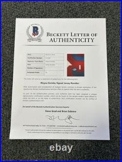 L@@K Wayne Gretzky Signed Autographed Jersey Number New York Rangers BAS