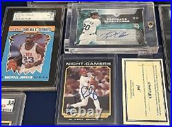 Lot X 12 MICHAEL JORDAN, GRETZKY, CABRERA, PUJOLS, TIGER RC'S AUTO'S SP's +++