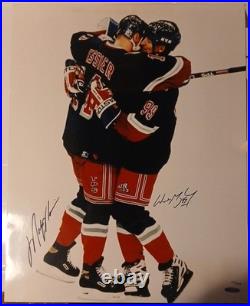 MARK MESSIER & WAYNE GRETZKY /500 DUAL SIGNED AUTOGRAPHED 16x20. UDA STEINER