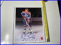 MINT WAYNE GRETZKY 1983 AUTOGRAPH EDMONTON OILERS MATTEL 8 x 10. JACK