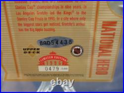 MINT! WAYNE GRETZKY 1996 UDA RANGERS AUTOGRAPHED NATIONAL HERO CARD d# 175/250