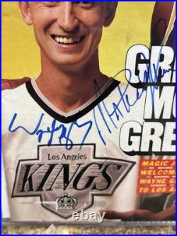 Magic Johnson Wayne Gretzky Autographed 1988 Sports Illustrated PSA/DNA