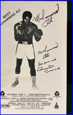 Muhammad Ali Auto 1983 Final Bout vs Semenko Gretzky Oilers Signed Promo