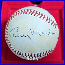 Multi-Signed OAL Baseball- Billy Martin, Wayne Gretzky & Eddie Mio JSA LOA X93652