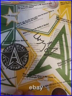 Myrtle Beach All Star Cafe Menu Autograph Wayne Gretzky 2 Autographs