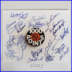 NHL 1000 Points Club Photo signed by 20 Wayne Gretzky, Gordie Howe, Bobby H