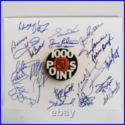 NHL 1000 Points Club Photo signed by 20 Wayne Gretzky, Gordie Howe, Bobby H