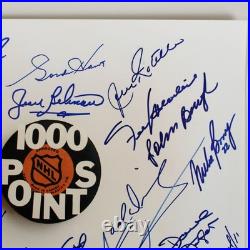NHL 1000 Points Club Photo signed by 20 Wayne Gretzky, Gordie Howe, Bobby H