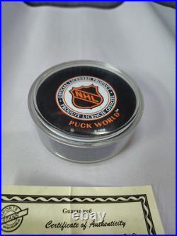 New York Rangers Wayne Gretzky Great One IP HOF Signed Autograph Puck Auto