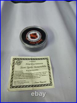 New York Rangers Wayne Gretzky Great One IP HOF Signed Autograph Puck Auto