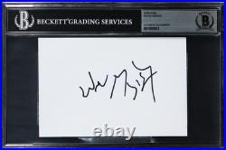 Oilers Wayne Gretzky Authentic Signed 4x6 Index Card Autographed BAS Slabbed 2