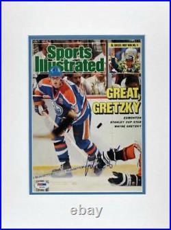 Oilers Wayne Gretzky Authentic Signed & Matted Magazine Cover PSA/DNA #T41049