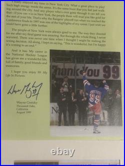 Old book page Autograph, Photo WAYNE GRETZKY ROOKIE PHOTO CARD Stat Fr TV Guide