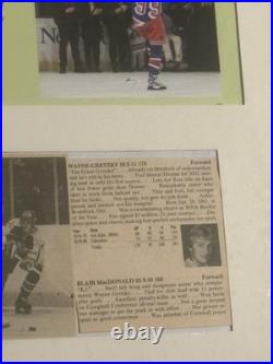Old book page Autograph, Photo WAYNE GRETZKY ROOKIE PHOTO CARD Stat Fr TV Guide
