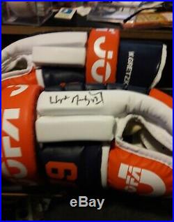 Pair Wayne Gretzky Signed Custom JOFA Gloves Edmonton Oilers 1987 Model WG COA