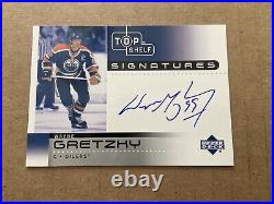 RARE! 2002-03 UD Top Shelf Signatures BOLD ON CARD AUTO Wayne Gretzky- SP #/95