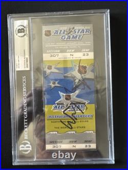 RARE Wayne Gretzky SIGNED Full 1999 Final NHL All Star Game Ticket Stub- BGS COA