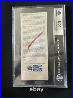 RARE Wayne Gretzky SIGNED Full 1999 Final NHL All Star Game Ticket Stub- BGS COA