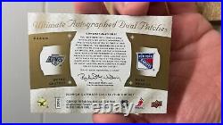 READ 2008/09 UD Ultimate Dual Patch Auto WAYNE GRETZKY / MARK MESSIER /5 RARE