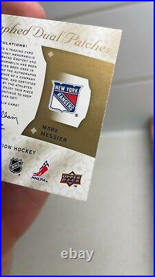 READ 2008/09 UD Ultimate Dual Patch Auto WAYNE GRETZKY / MARK MESSIER /5 RARE